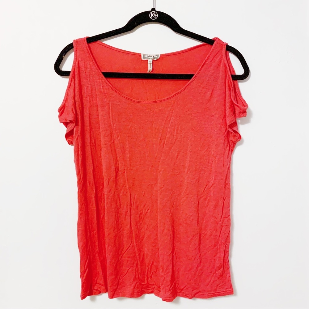 Kirra pink cold shoulder top